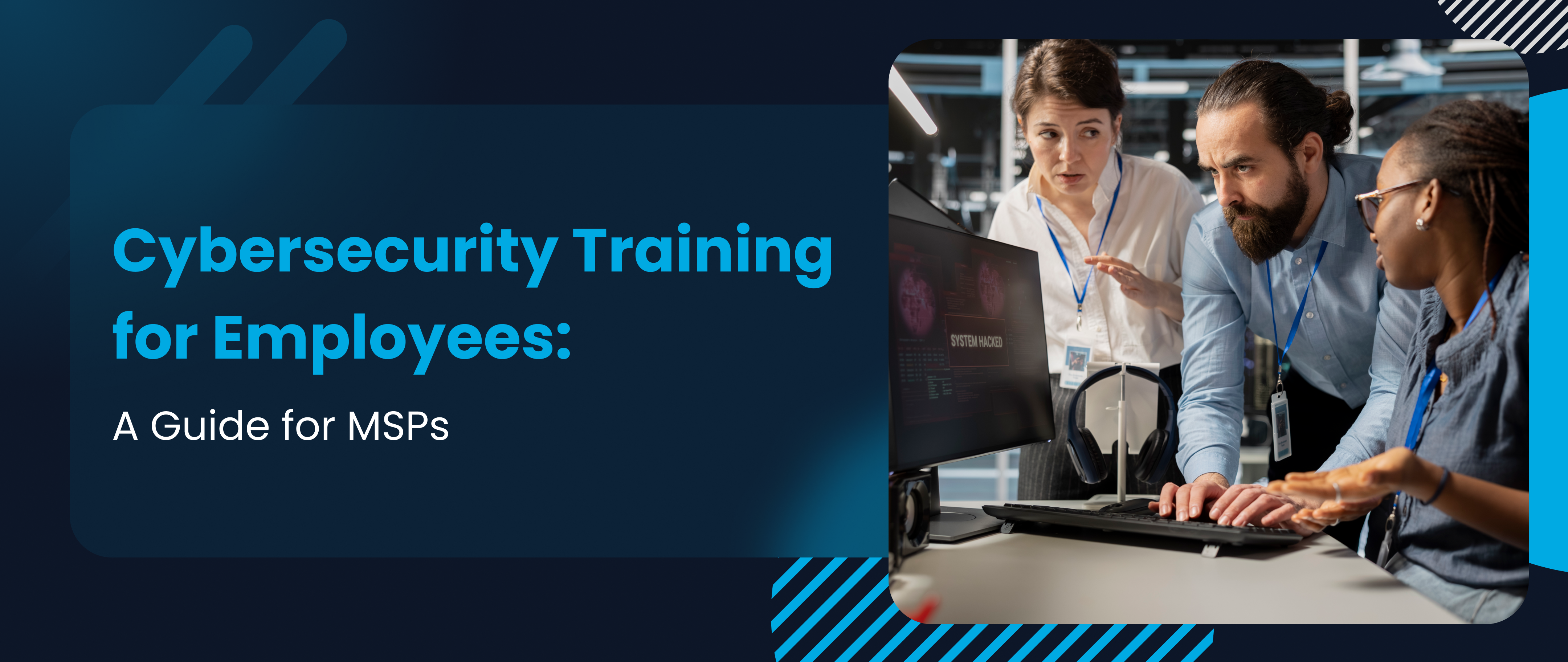 “Employees participating in cybersecurity training led by an MSP professional”