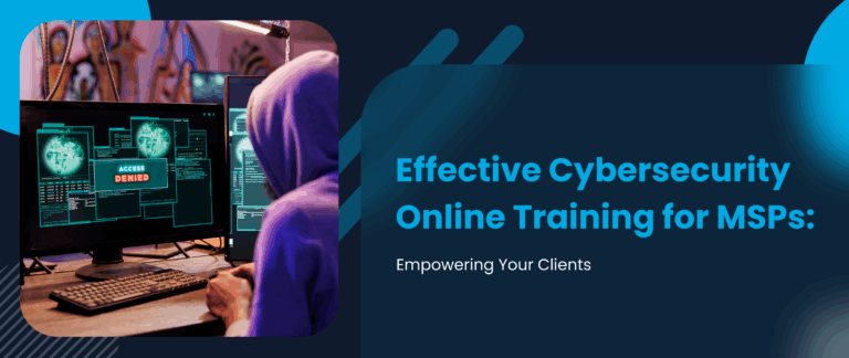 “Clients participating in MSP-led online cybersecurity training sessions for improved security awareness”